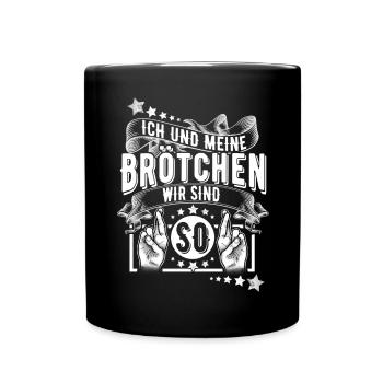 Bäcker - Tasse einfarbig - Schwarz - Vorne