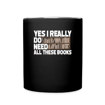 Funny Reading Book Book Bookshelf Reader Gift - Full Colour Mug - black - Front