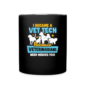 Veterinary specialist veterinary assistant - Full Colour Mug - black - Front