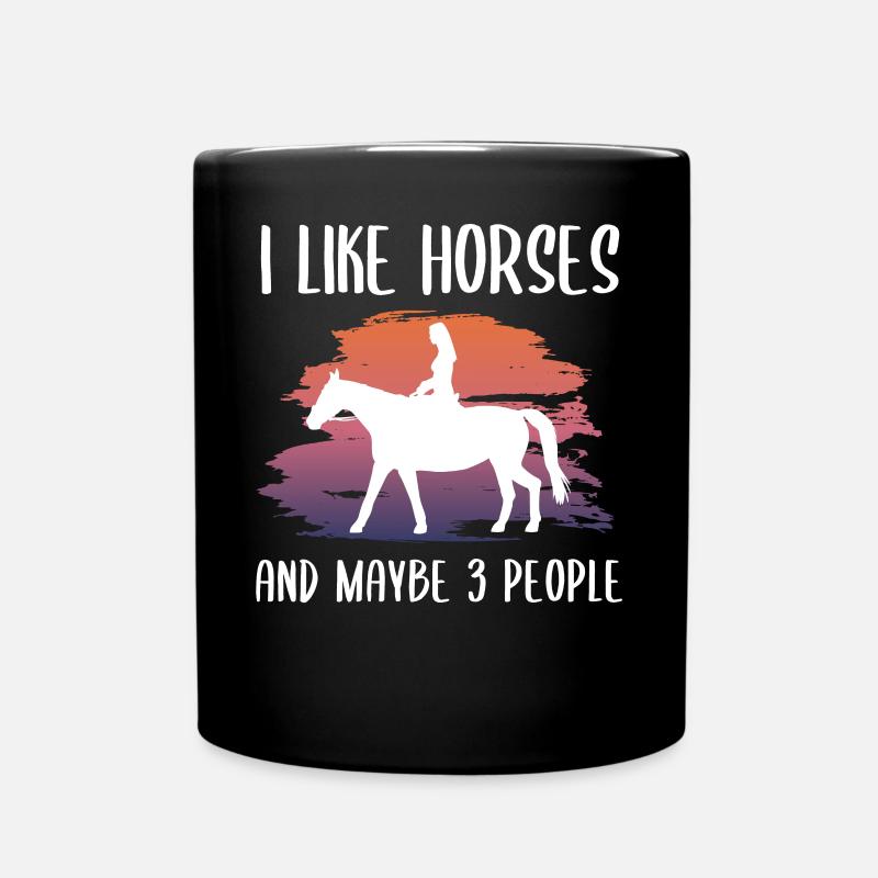Équitation cheval cheval amoureux renard cadeau - Mug uni - noir