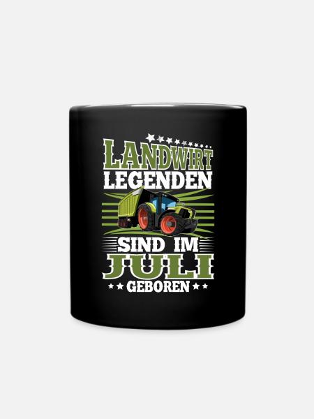 Geburtstag Landwirt Juli - Tasse einfarbig - Schwarz