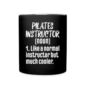 Pilates Instructor Funny Exercise Workout Gift - Tasse einfarbig - Schwarz - Vorne