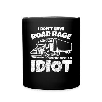 Fernfahrer Lastkraftwagenfahrer Lkw Geschenk - Tasse einfarbig - Schwarz - Vorne