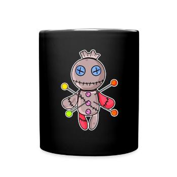 Vaudou doll - Mug uni - noir - Devant