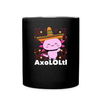Anime Japan Kawaii Axolotl Mexico Axolotl Amphibe - Full Colour Mug - black - Front