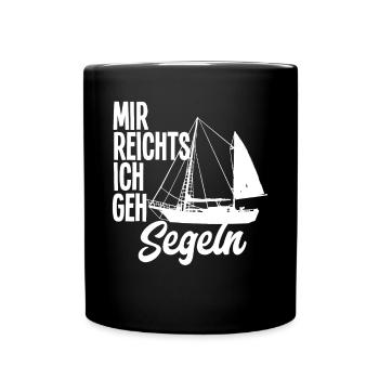 Segeln Segelschiff Kapitän Hobby - Tasse einfarbig - Schwarz - Vorne