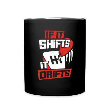 Driften Driftsport Rallye Rallyefahrer Geschenk - Tasse einfarbig - Schwarz - Vorne