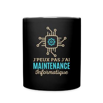 Maintenance informatique - Mug uni - noir - Devant