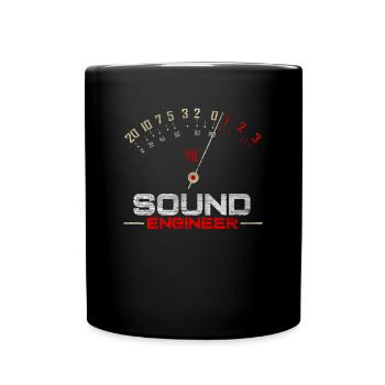 Sound Engineer VU Meter - Sound Engineer Sound Engineering - Full Colour Mug - black - Front