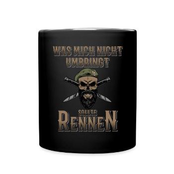 Was mich nicht umbringt sollte Rennen Soldat Bund - Tasse einfarbig - Schwarz - Vorne