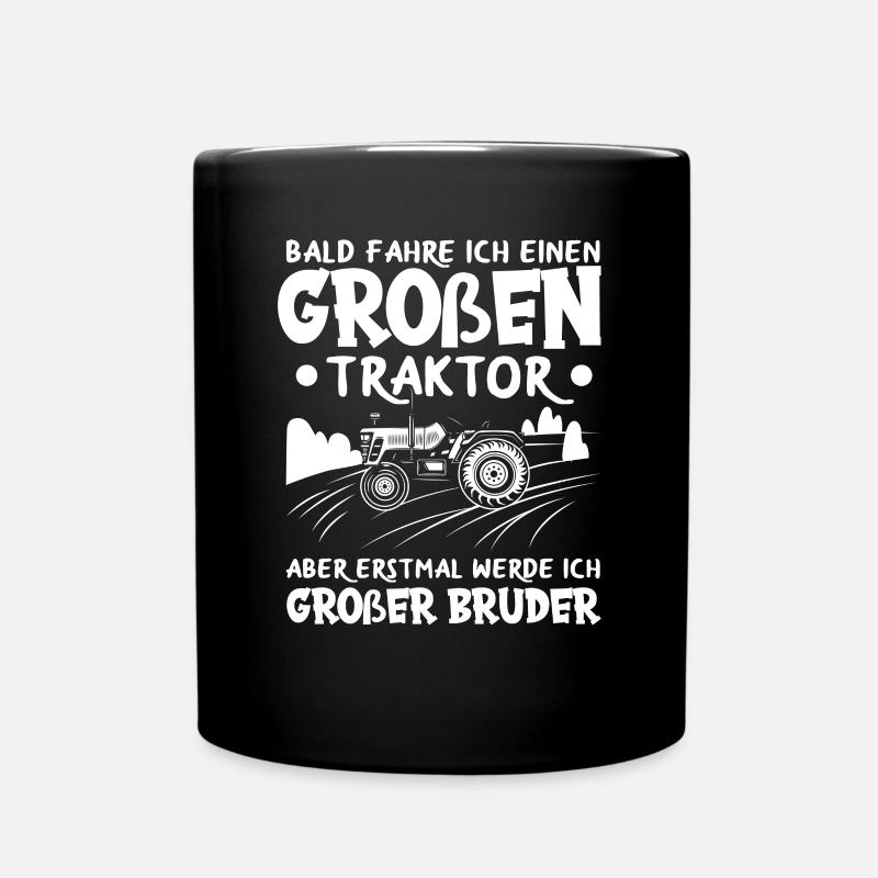 Ich Werde großer Bruder Traktor Sohn Geschenk - Tasse einfarbig - Schwarz