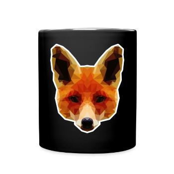 Oranger Polygonalfuchs - Tasse einfarbig - Schwarz - Vorne