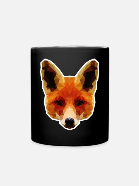 Oranger Polygonalfuchs - Tasse einfarbig - Schwarz