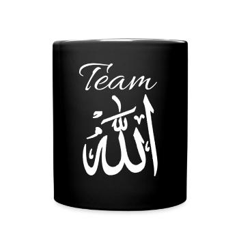 Pour les musulmans ou les adeptes de l’Islam Team Allah - Mug uni - noir - Devant