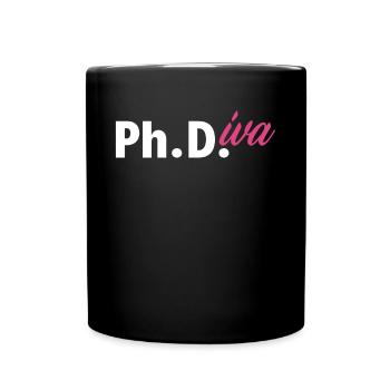 Doctorant Femme Fille - Mug uni - noir - Devant