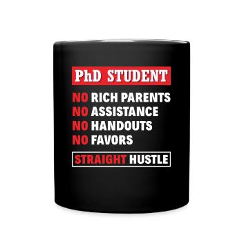 Doktorand Student - Tasse einfarbig - Schwarz - Vorne