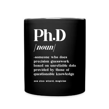 Definiton Doctorant - Mug uni - noir - Devant