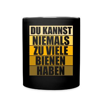Hobbyimker Imker Bienen Flüsterer Imkern Honig - Tasse einfarbig - Schwarz - Vorne