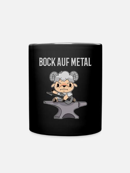 Bock auf Metal - Heavy Metal Bock - Tasse einfarbig - Schwarz