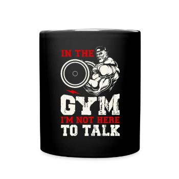 Gym Fitness - Tasse einfarbig - Schwarz - Vorne