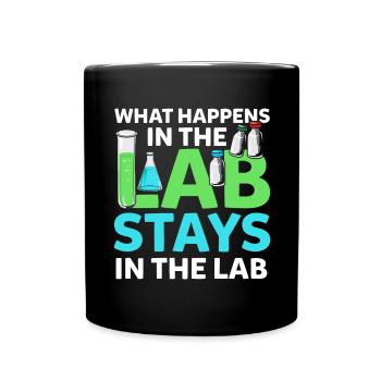 What Happens In The Lab Stays In Lab Chemie Labor - Mug uni - noir - Devant