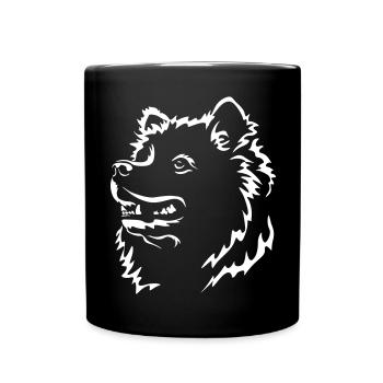 Tête de Samojede « Black Edition » - Mug uni - noir - Devant