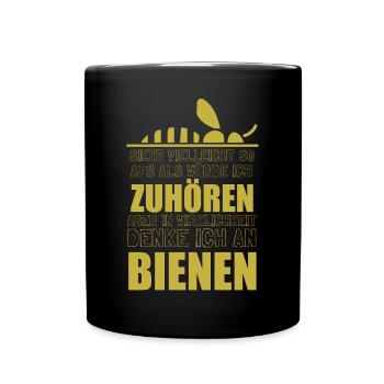 Hobbyimker Imker Bienen Flüsterer Imkern Honig - Tasse einfarbig - Schwarz - Vorne
