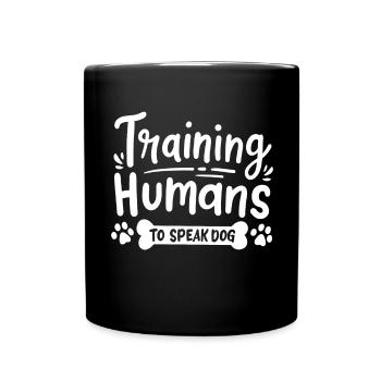 Dog Training Dog Trainer - Full Colour Mug - black - Front