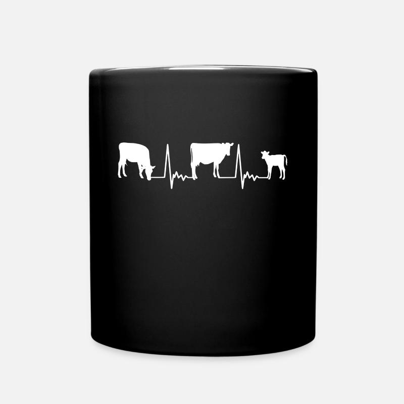 Battements de coeur Vaches - Mug uni - noir
