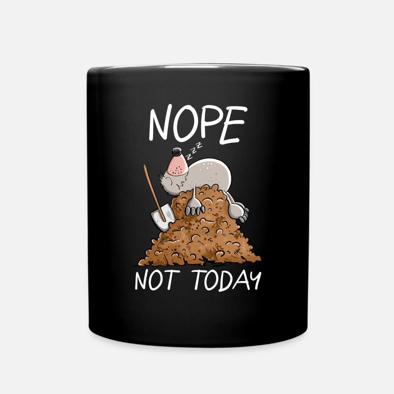 La taupe paresseuse I Nope Not Today Sort - Mug uni - noir