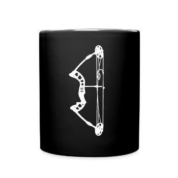 Bogenschießen Bogenjäger Bogenjagd - Tasse einfarbig - Schwarz - Vorne
