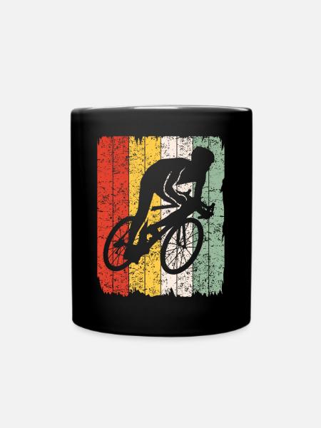 Radsport Radsportler Rennrad Retro Geschenk - Tasse einfarbig - Schwarz