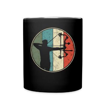 Archery Bow Hunting Vintage - Full Colour Mug - black - Front