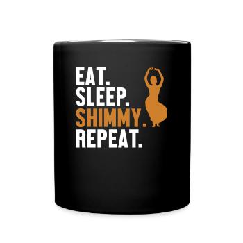 Eat Sleep Shimmy Repeat Belly Dancer Belly Dancer - Mug uni - noir - Devant