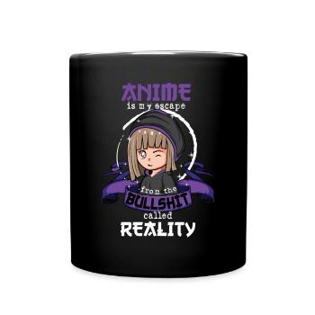 Super Anime schauen Spruch, Anime Geschenk - Tasse einfarbig - Schwarz - Vorne