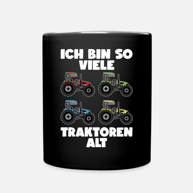 ICH BIN SO VIELE TRAKTOREN ALT - 4. GEBURTSTAG - Tasse einfarbig - Schwarz