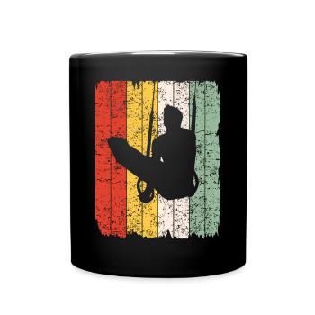Ringeturnen Ringsport Retro Vintage Geschenk - Tasse einfarbig - Schwarz - Vorne