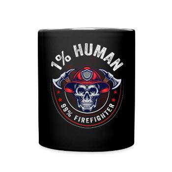 Pompier - Mug uni - noir - Devant
