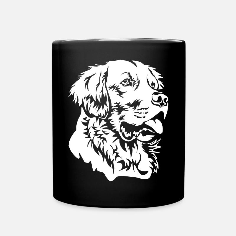 Golden Retriever Head "Black Edition" - Full Colour Mug - black