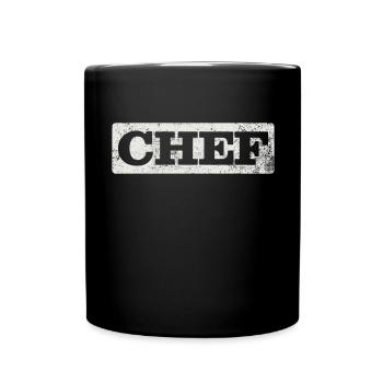 Chef Cook Hobby Chef - Full Colour Mug - black - Front