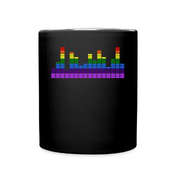 LGBTQ Musik Regenbogen EQ Pride Month Geschenk - Tasse einfarbig - Schwarz - Vorne