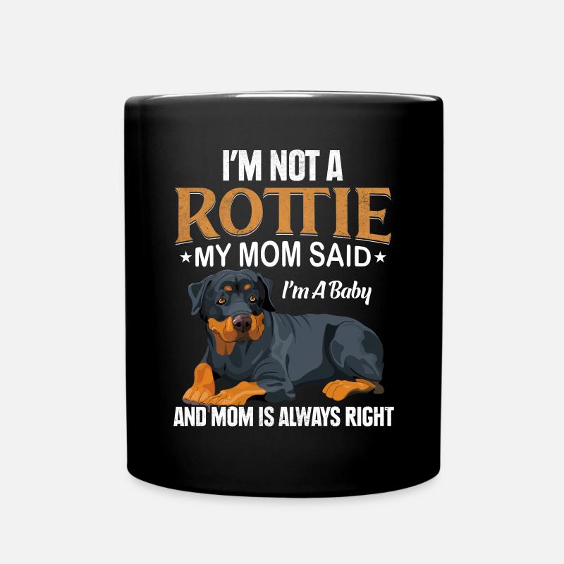 Rottweiler - Tasse einfarbig - Schwarz