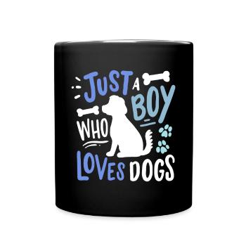 Chien Amoureux des chiens - Mug uni - noir - Devant