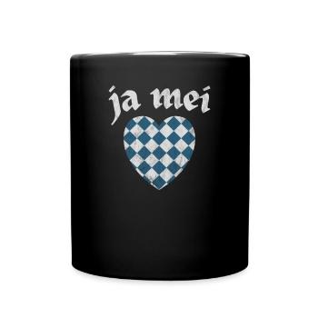 Ja Mei - Bayrisch Boarisch Bayern - Tasse einfarbig - Schwarz - Vorne