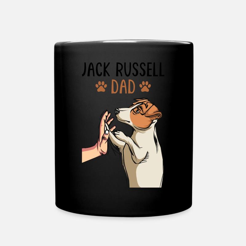 Jack Russell Terrier Papa Hundehalter - Tasse einfarbig - Schwarz