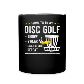 Disc Golf - Full Colour Mug - black - Front