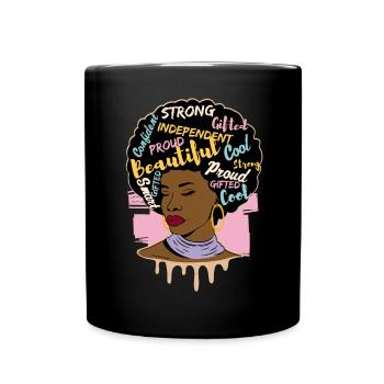 Femmes Afro Queen Femme Africaine Femmes Femmes Cadeau - Mug uni - noir - Devant