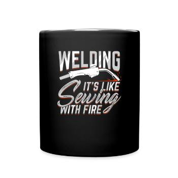 Welding Welding Expert Welder Gift - Full Colour Mug - black - Front