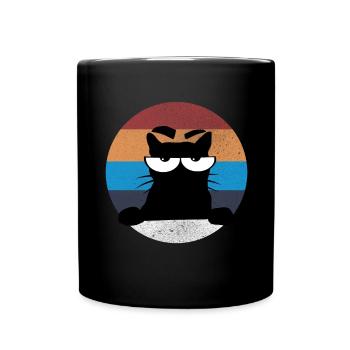 Grumpy Katze - Full Colour Mug - black - Front