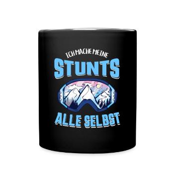 Perfekter Apres Ski Spruch, Skifahrer Geschenk - Tasse einfarbig - Schwarz - Vorne